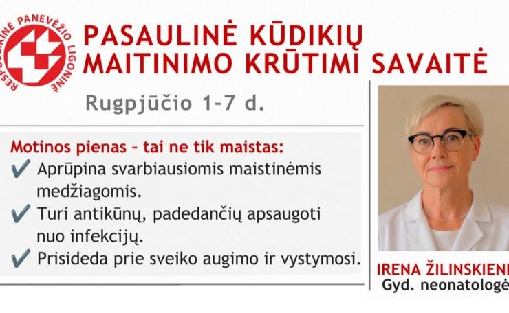 Rugpjūčio 1–7 dienomis minima Pasaulinė kūdikių maitinimo krūtimi savaitė