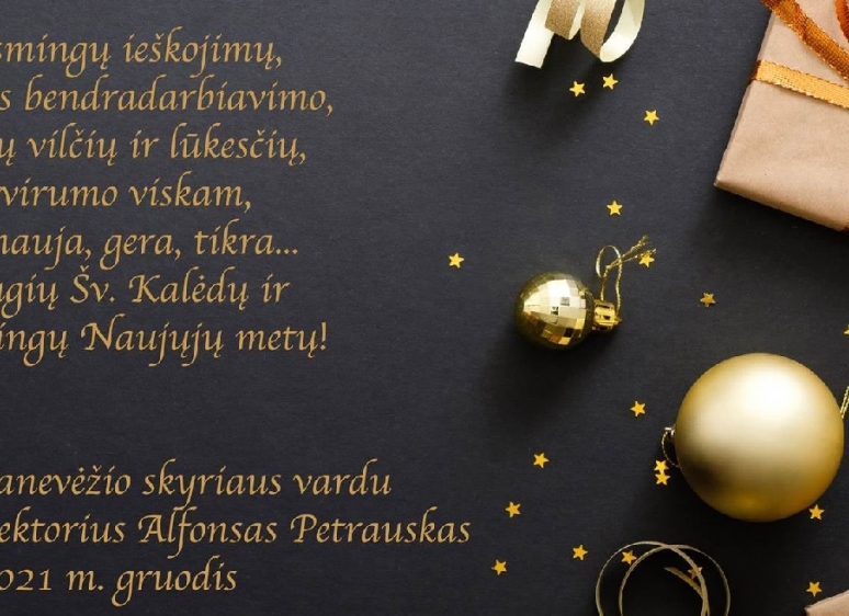 ŠV. KALĖDŲ PROGA MUS SVEIKINA
